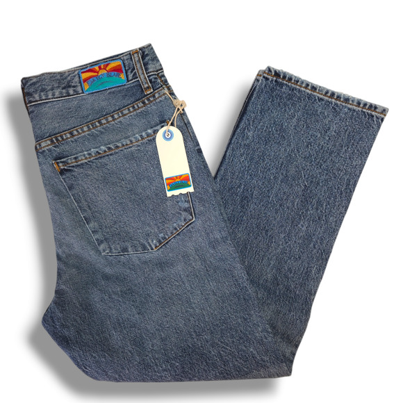 NWT Daily Blue Adriano Goldschmied Hype Button Fly Crop Jeans Sz. 28x26 Tempest - Picture 1 of 14